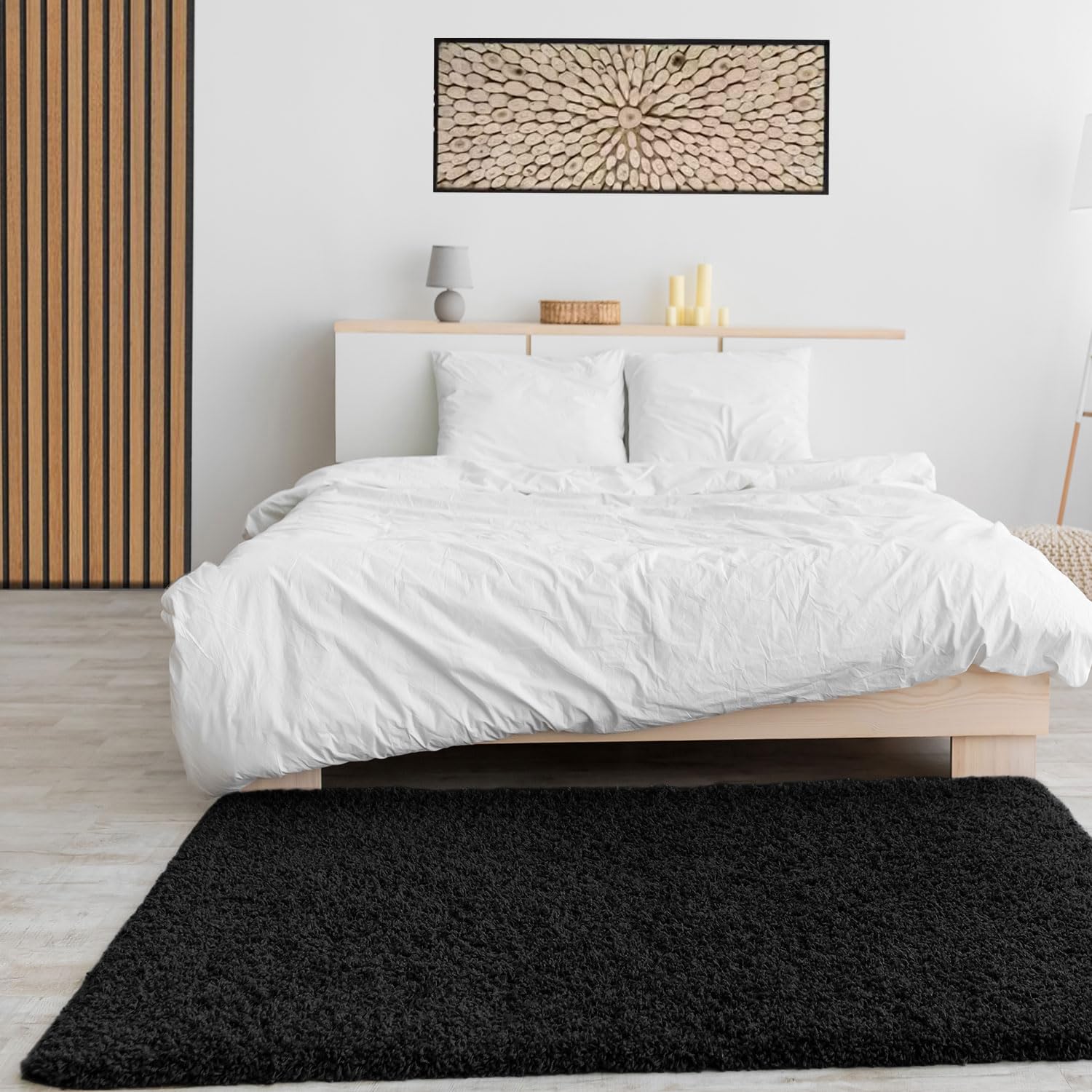 Vimoda Prime Shaggy Teppich Schwarz Hochflor Langflor Teppiche Modern – Bild 2