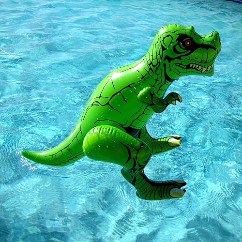 Miniatura 6 de Treasure Gurus - Flotador inflable de 24 pulgadas para piscina, dinosaurio, juguete inflable para piscina