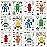 24 Sheets 8.27\'\'5.9\'\' Make Your Own Robot Stickers for Kids Toddlers, Make a Face Stickers for Kids Party Favors Activities