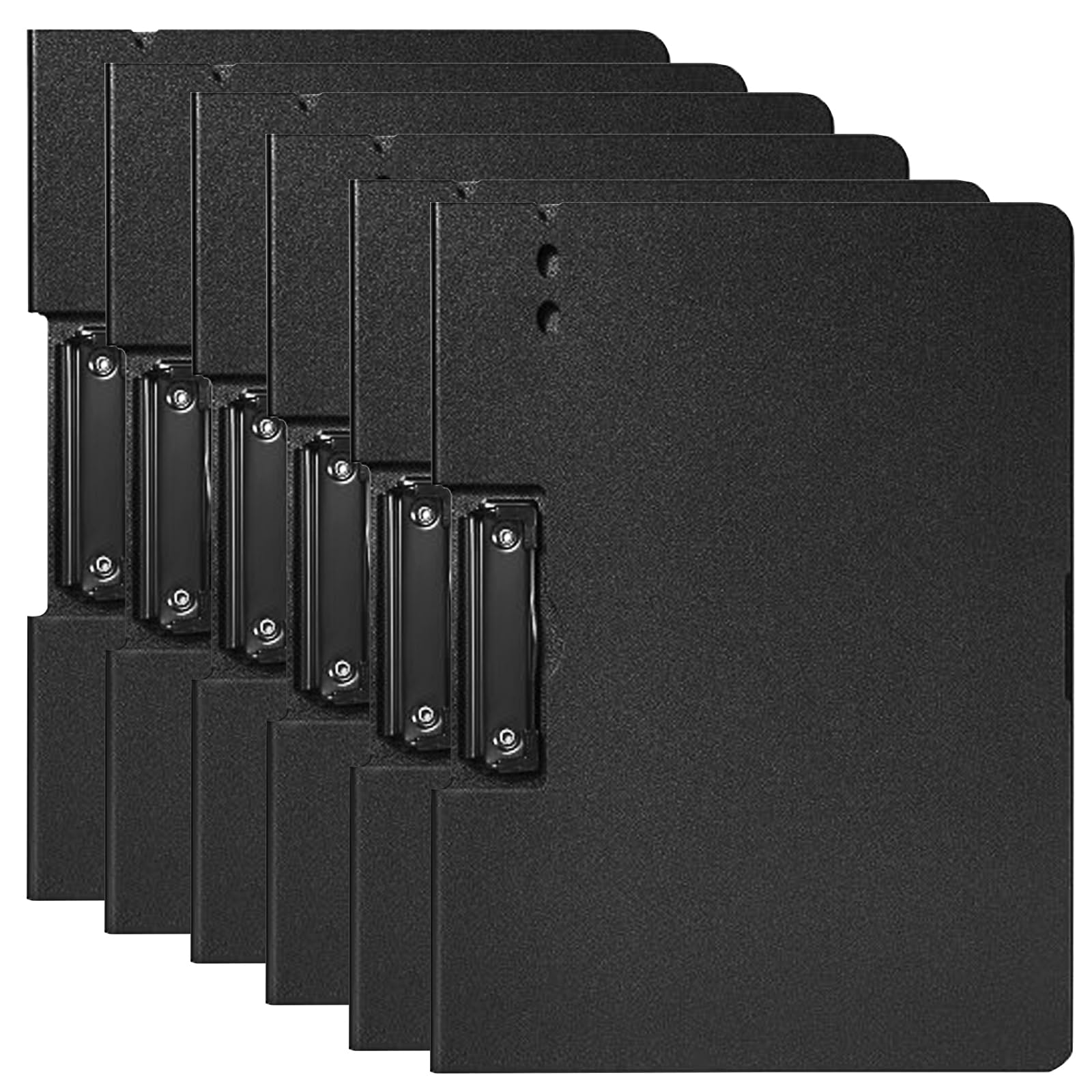 Porte-Blocs A4 Pliables, Lot de 6 Presse-papiers Avec Couvercle, Dossier Presse-papiers pour Hôpital, Bureau, école, Entreprise - Noir