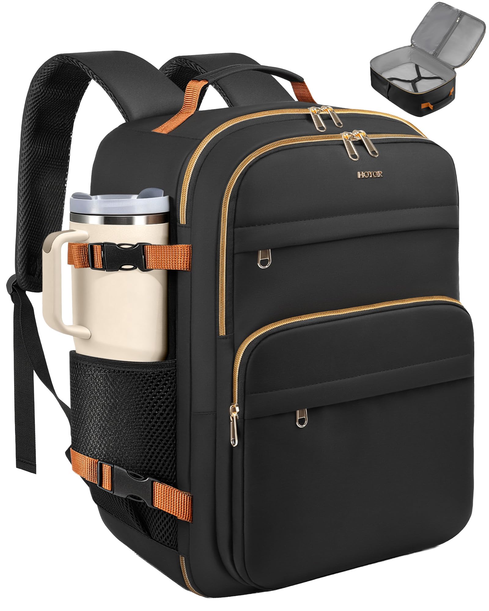 HOTOR Travel Backpack for Women - Large 15 6inch Laptop Computer Bag Water-Resistant Carry on Backpack Flight Approved