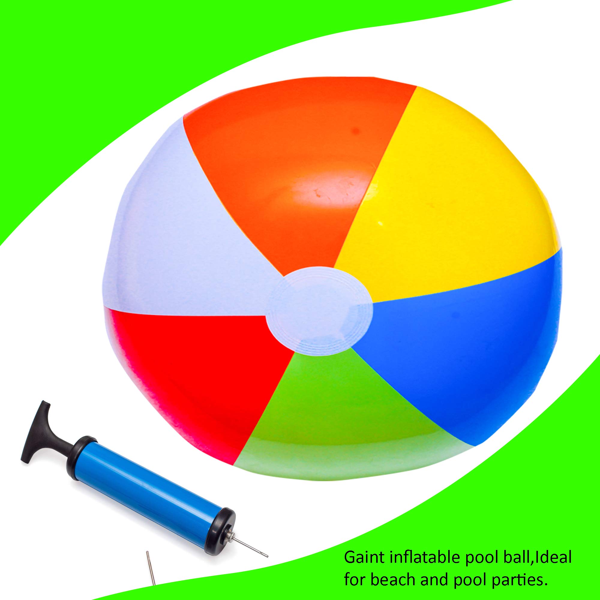 Buy Beach Ball, 24” Giant Swimming Pool Ball, Pool Party Decorations