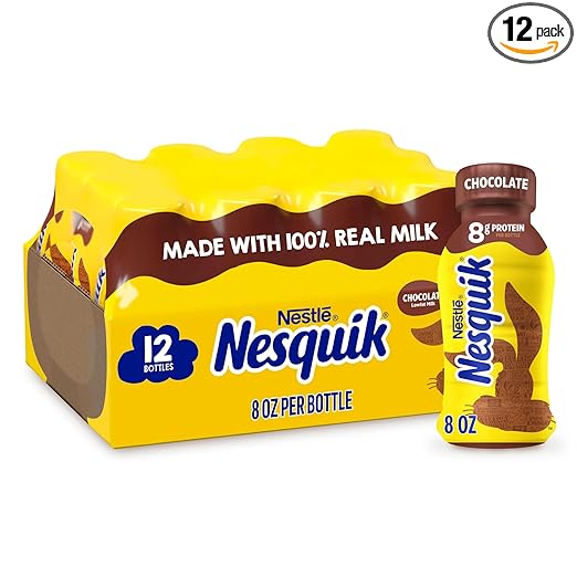 Nesquik Chocolate Lowfat Milk Ready to Drink 12 Pack of 8 fl oz (Packaging May Vary)