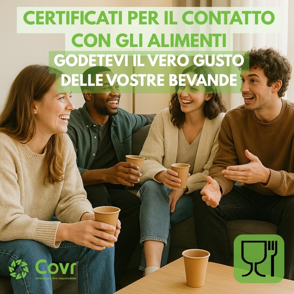 COVR Bicchieri in Carta Kraft (33cl - 12oz / 1000 unità)