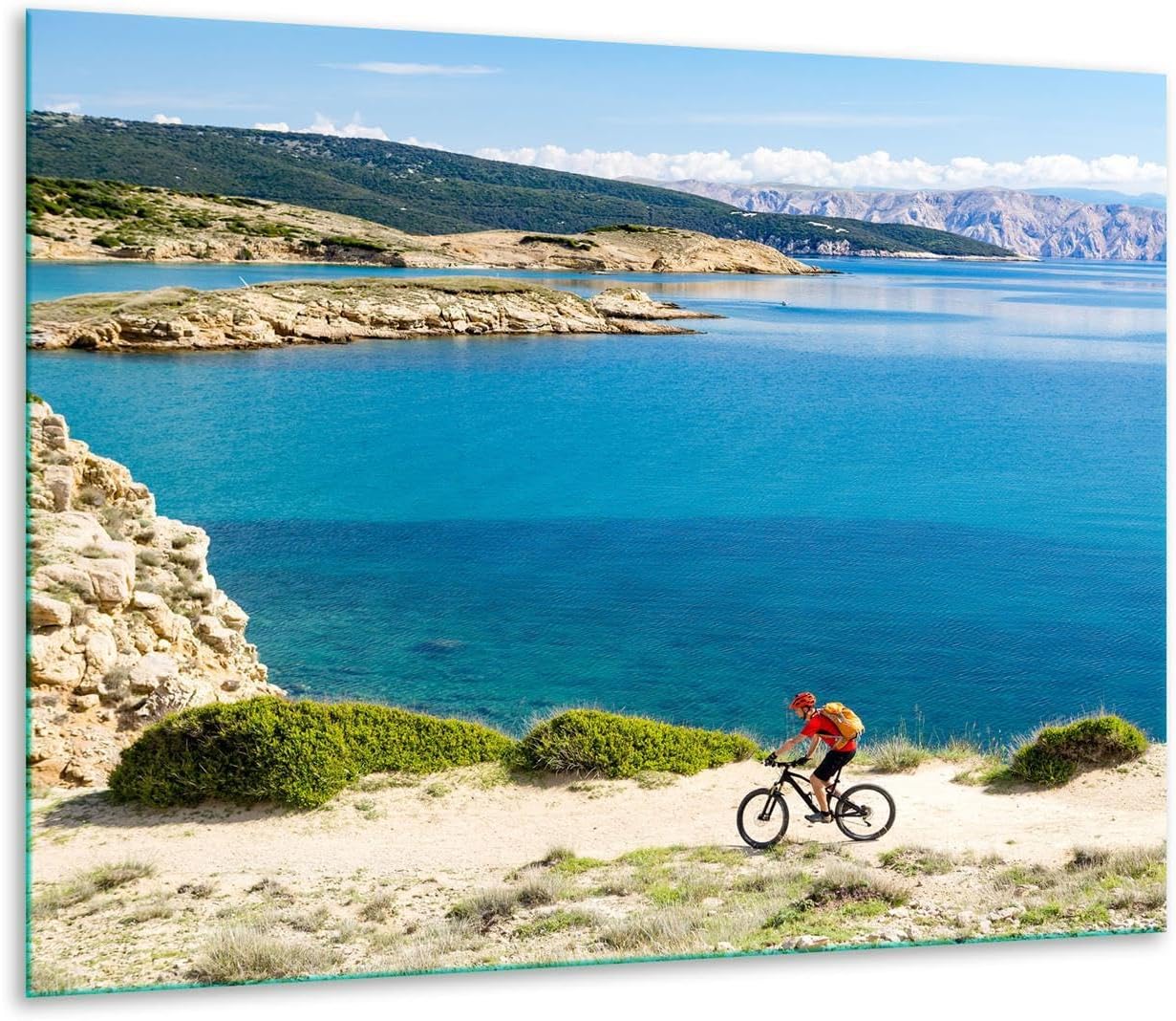 Płyta ochronna na kuchenkę, płyta ceramiczna, 1-częściowa, 60 x 52 morze, niebieska, płyty grzewcze indukcyjne