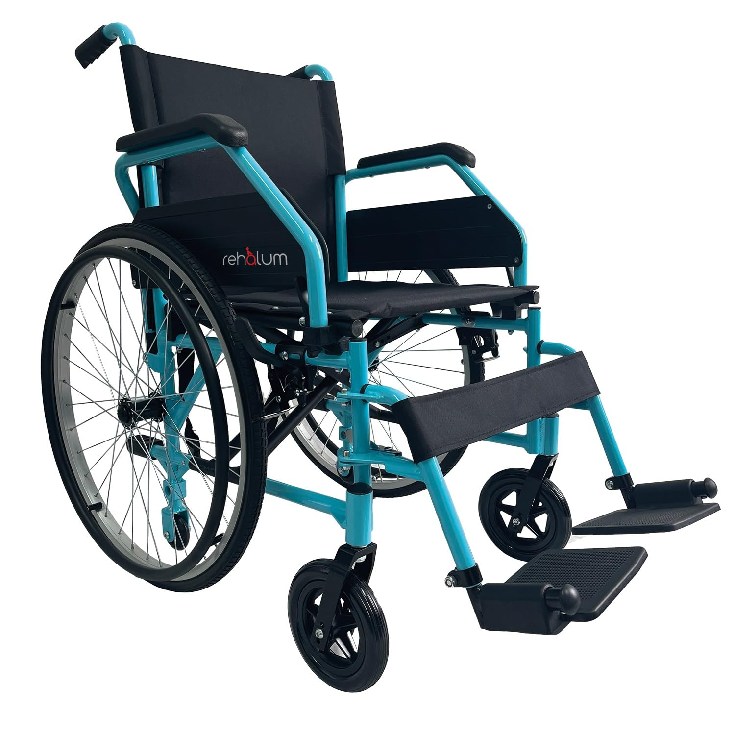 Carrozzina standard ad autospinta INTERMED REHALUM-46P - leggera - telaio in alluminio - Larghezza seduta cm.46 - IN OMAGGIO Cuscino antidecubito in fibra cava siliconata