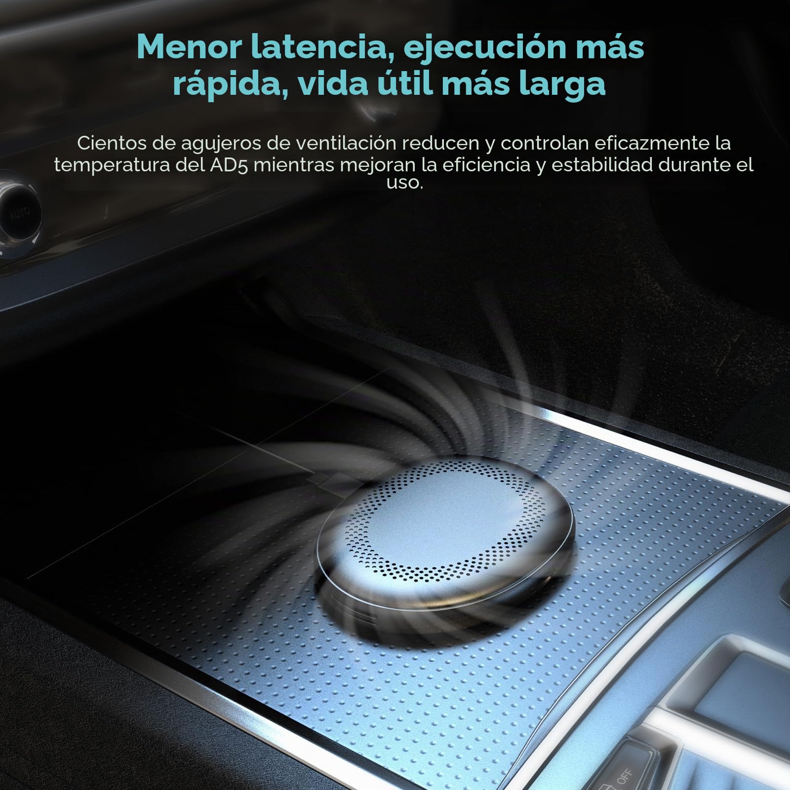 Adaptador inalámbrico CarPlay, Magic AI Box CarPlay con Estabilidad de Doble WiFi, Compatible con CarPlay y Android Auto de fábrica con Cable, Compatible con Youtube/Netflix (Oval - Negro)