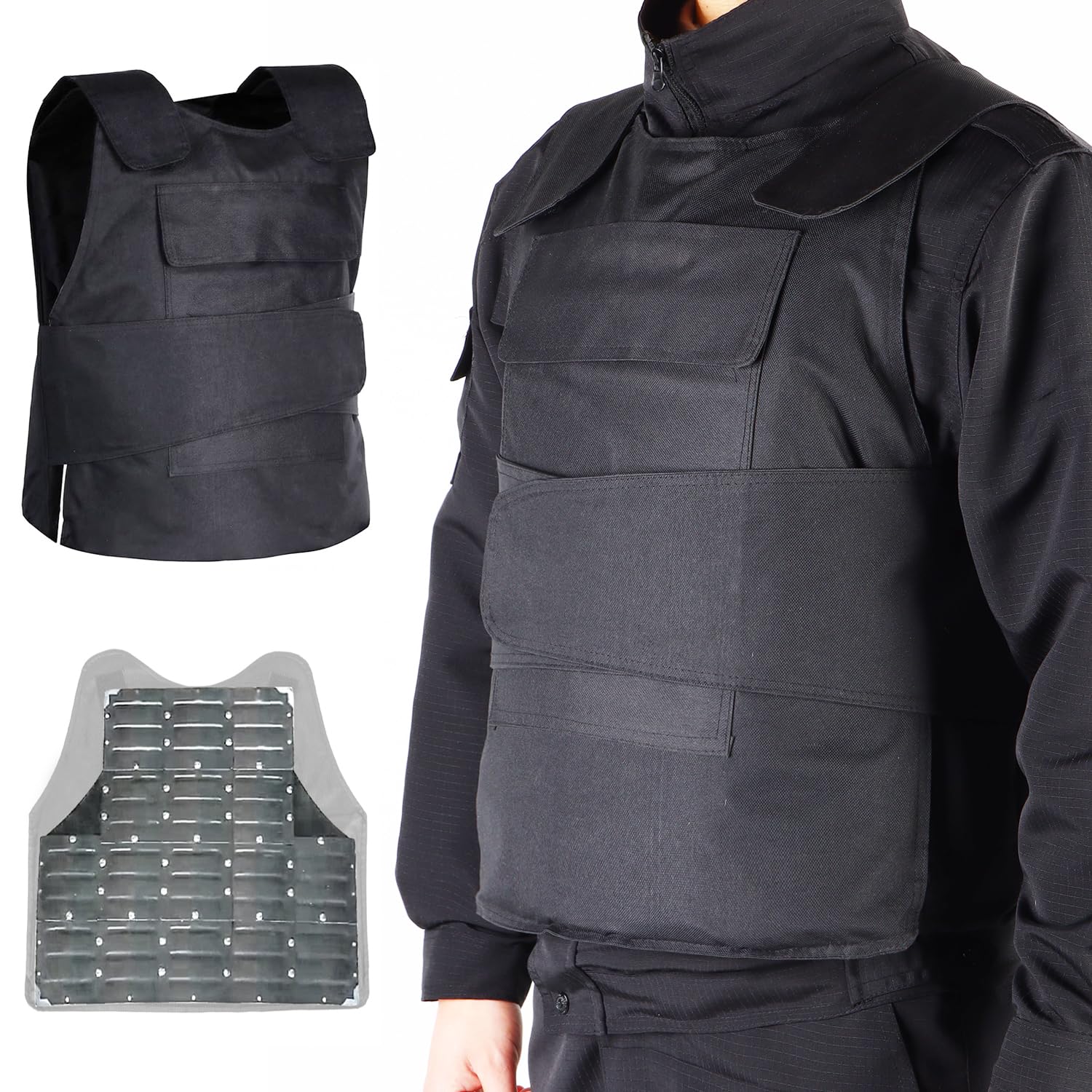 Chaleco antipuñaladas, equipo de protección ajustable, chaleco antipuñaladas, adecuado para la protección del entrenamiento de artes marciales en el campo al aire libre