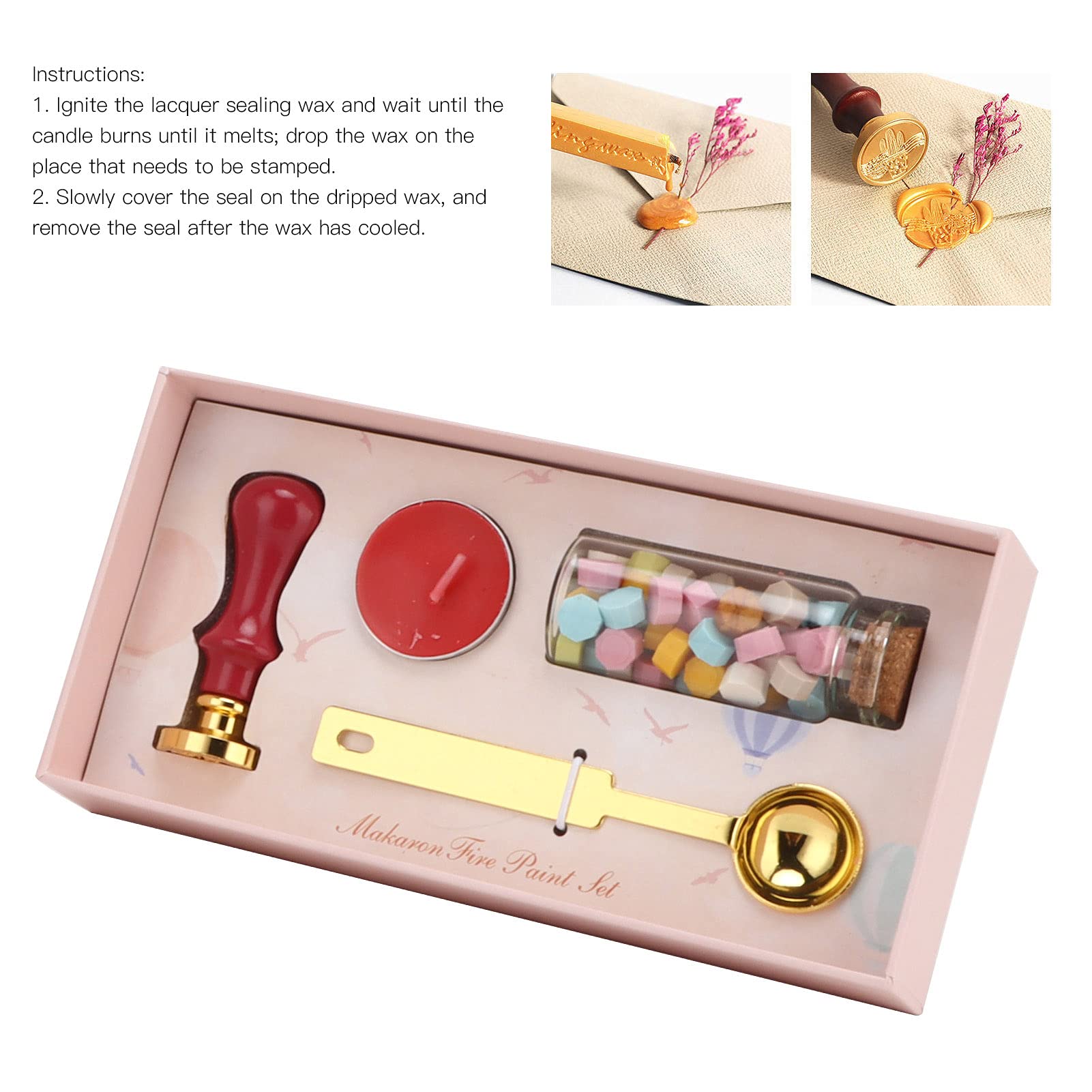 Wax Seal Stamp Kit 307 Pcs Wax Sealing Kit With 300 Octagon