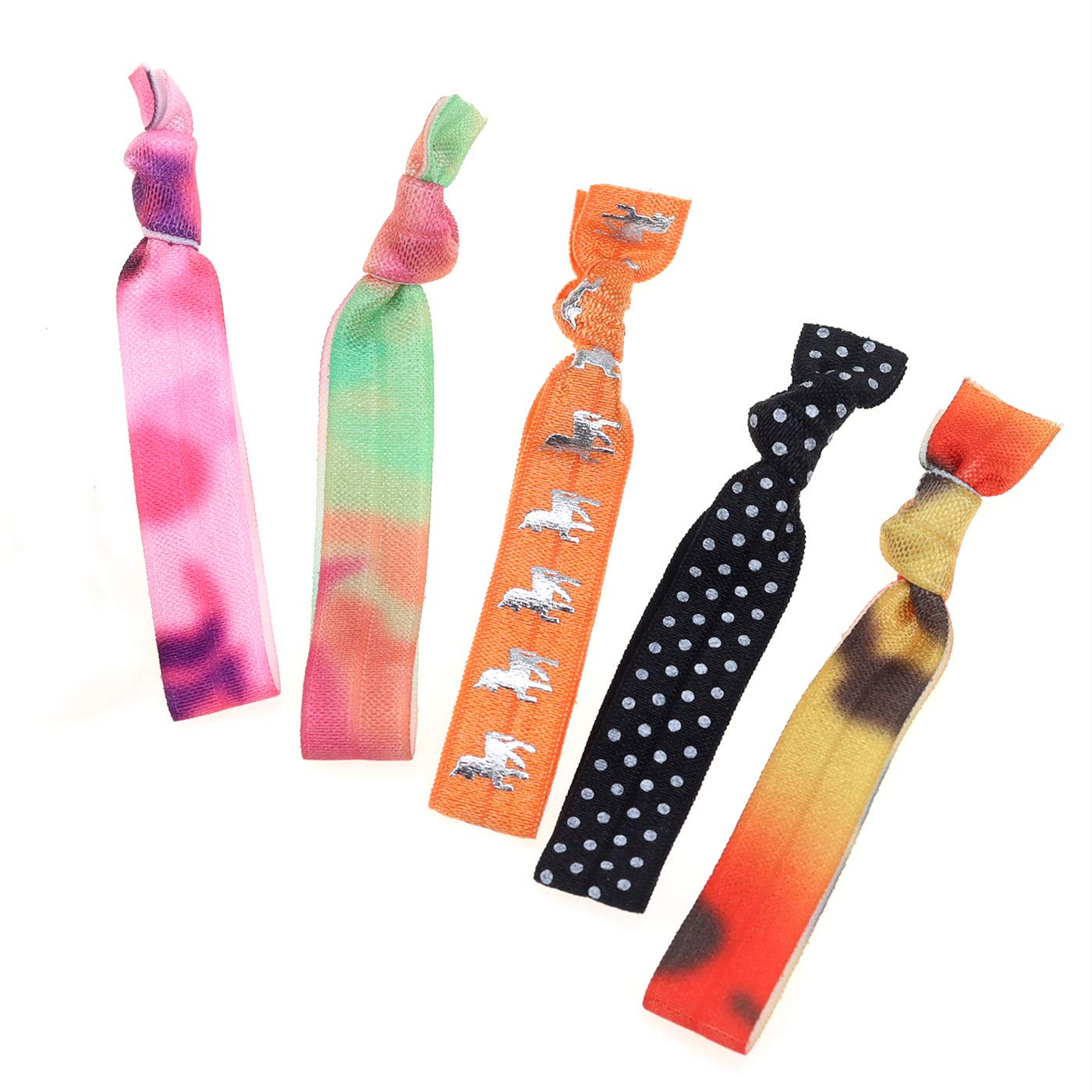 120 cintas elásticas para el pelo estampadas, sin pliegues, para mujer, para yoga