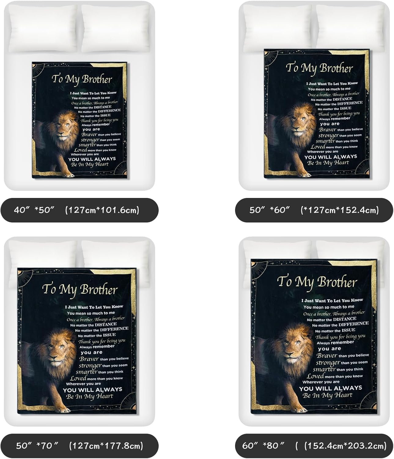 Best Brother Gifts from Sister for Birthday, Big Brother Birthday Gifts for Brother Adult from Sister,Birthday Gifts for Brothers from Sisters, 60"x50" Blanket - Image 7