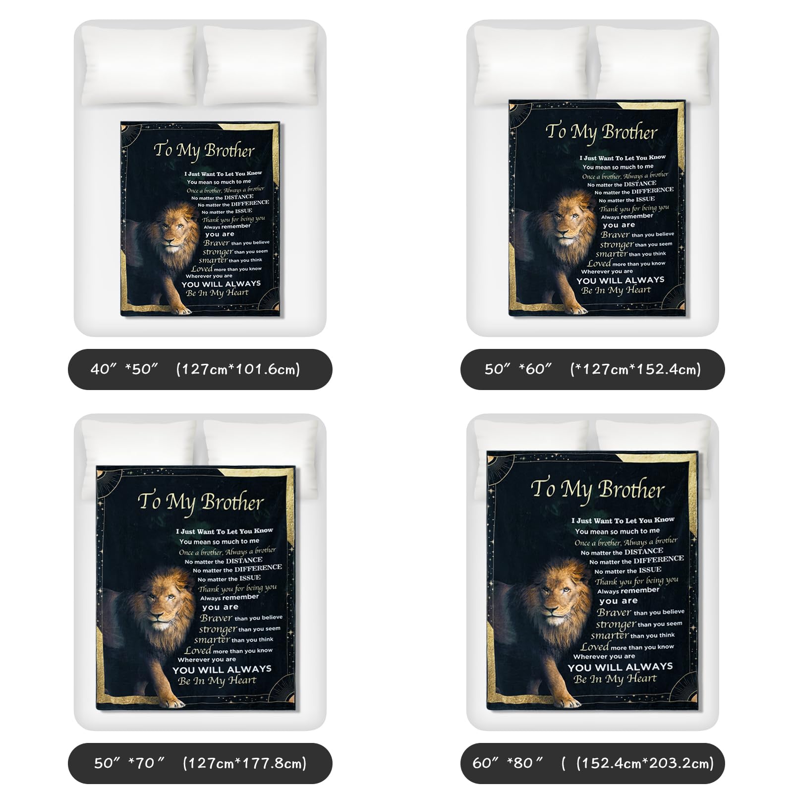 Best Brother Gifts from Sister for Birthday, Big Brother Birthday Gifts for Brother Adult from Sister,Birthday Gifts for Brothers from Sisters, 60"x50" Blanket