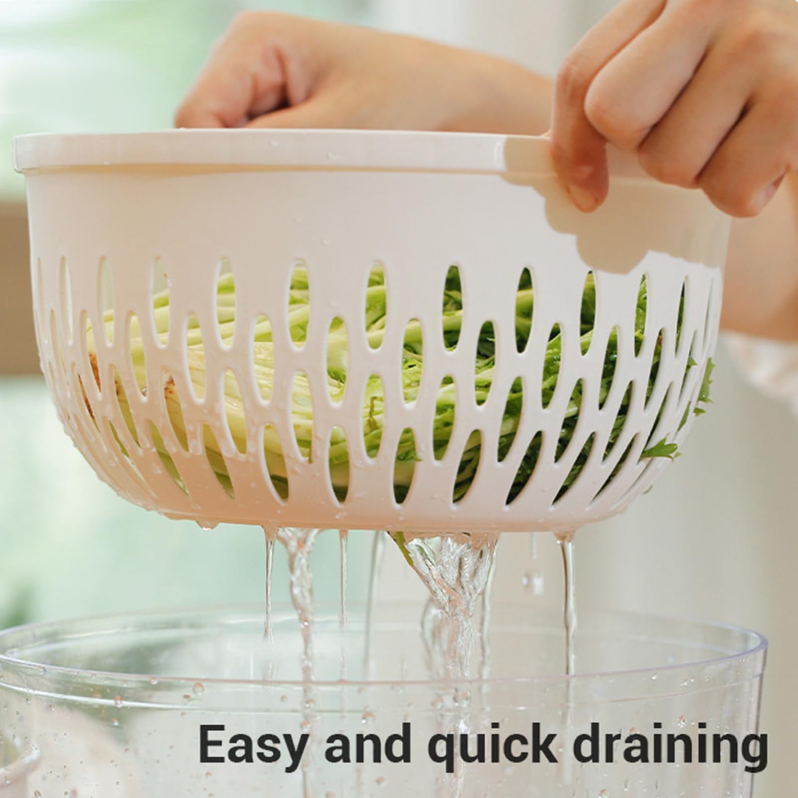 Salat Schleuder mit 5 Klingen 4500ml Multifunktional für Küche