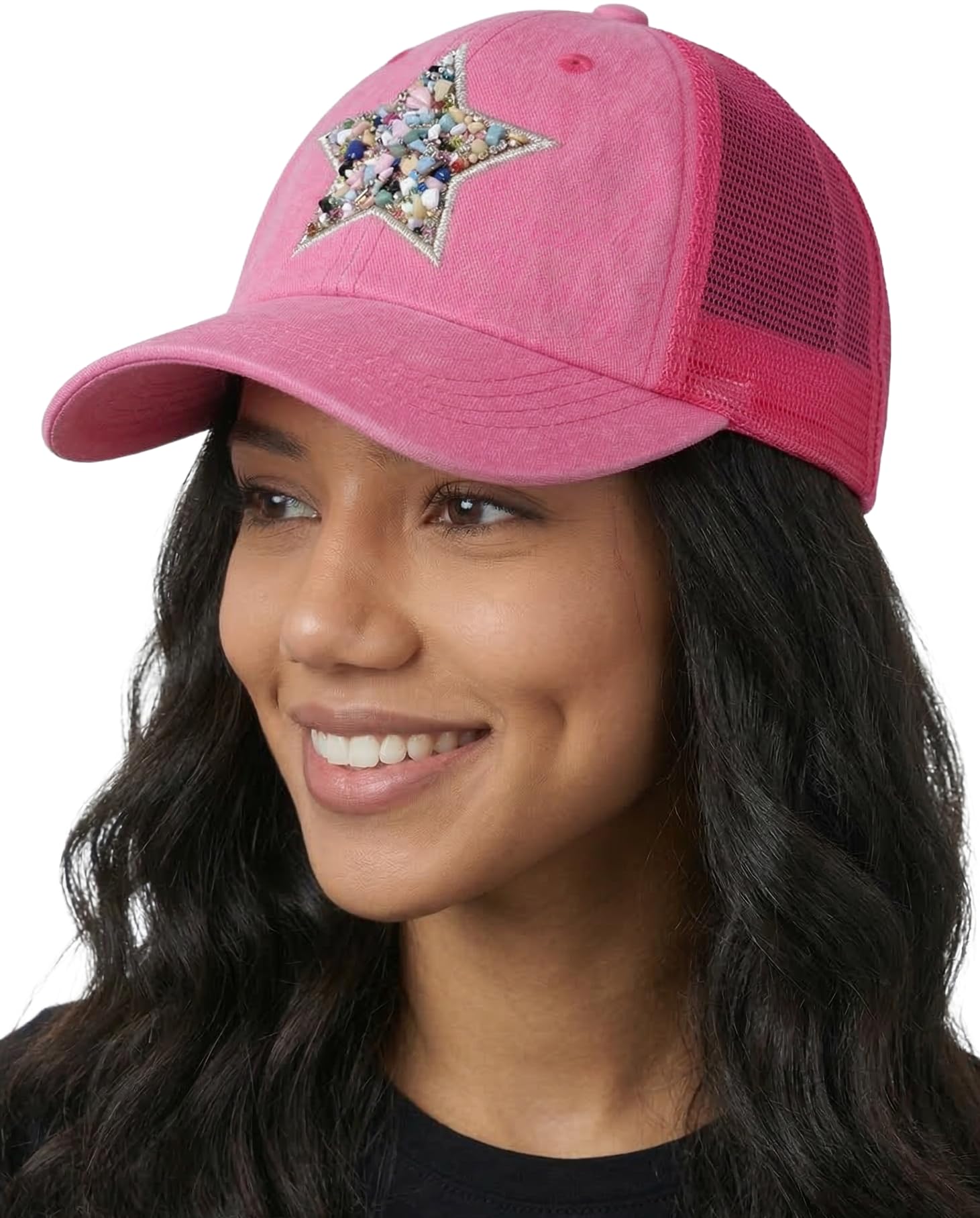 Funky Junque Distressed Mesh Low Profile Trucker Hat Snapback Cap