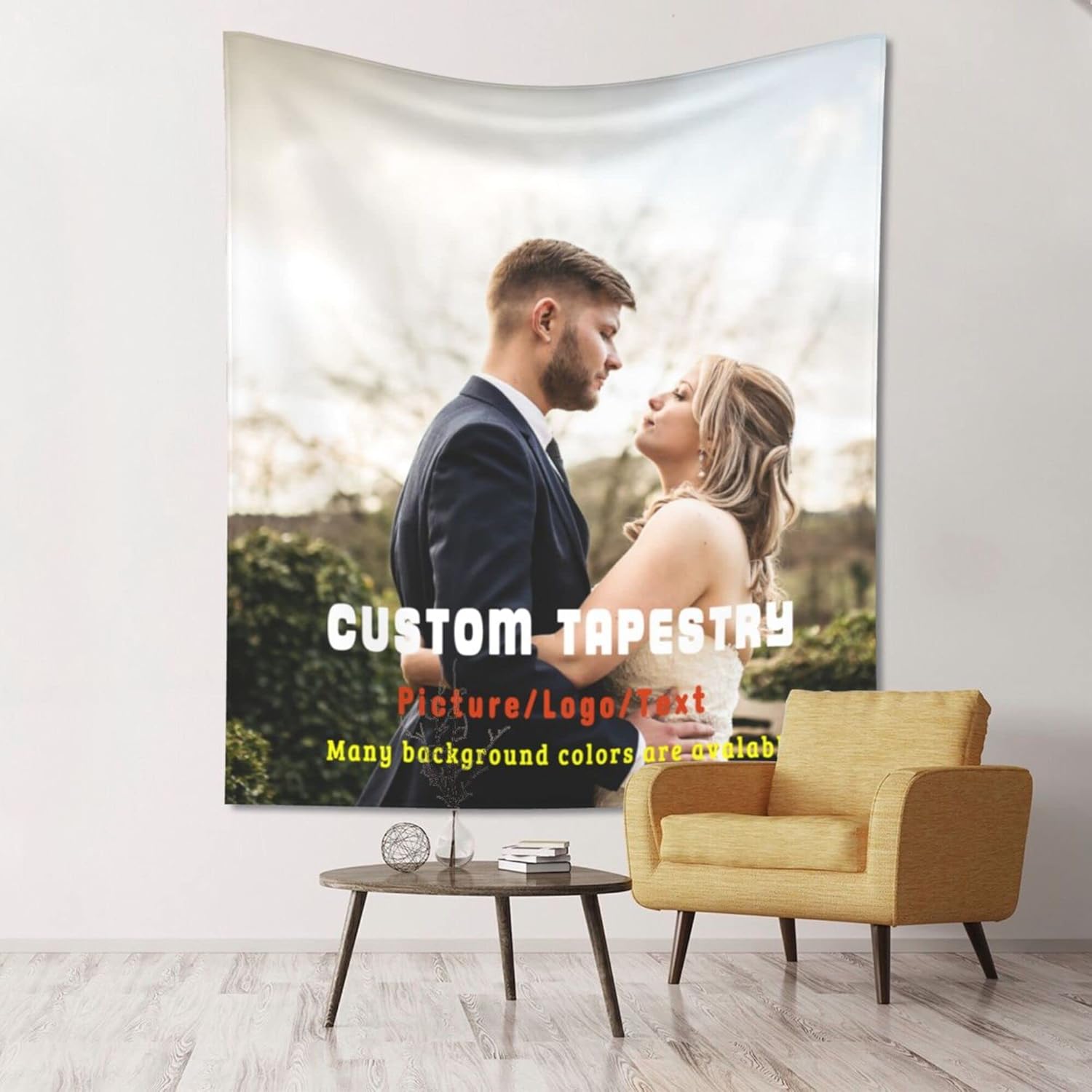 LZXSXZ Custom Tapestry, Personalized Tapestry Add Your Own Picture Text