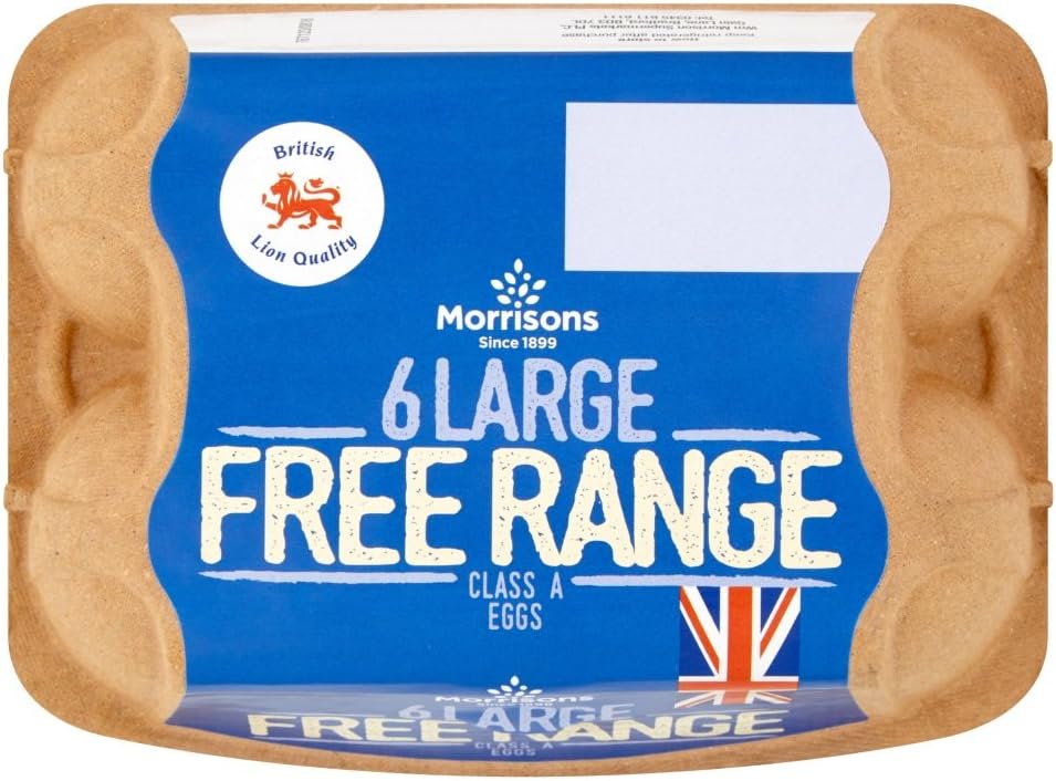 Morrisons Free Range Large Eggs, 6 count (Pack of 1) Amazon.co.uk
