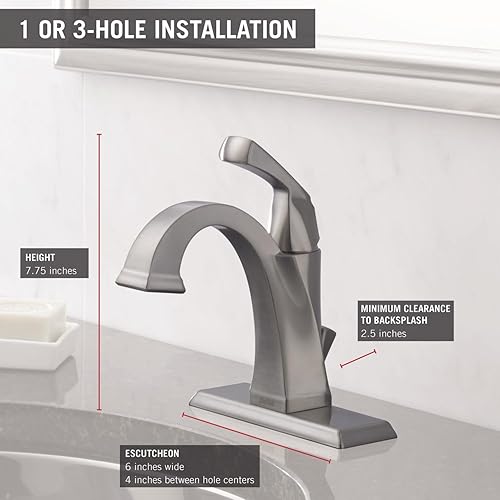 Miniatura 9 de DELTA FAUCET 551T-SS-DST, 8.25 x 1.63 x 5.38 pulgadas, inoxidable