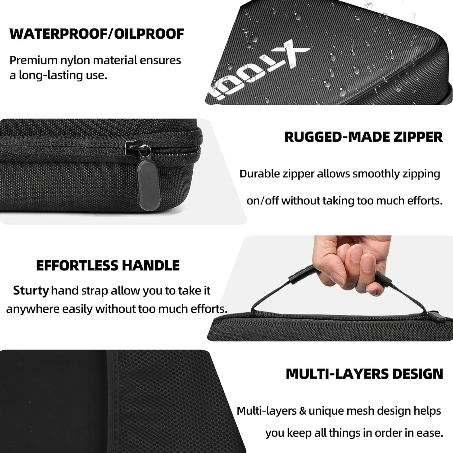 XTOOL Housse de transport pour D5, D5S, D6, D6S, D7, D7S, D7W, IP508, IP508S, IP608, IP616, IP819, IP618, convient pour les écrans de moins de 7", Noir , Moderne
