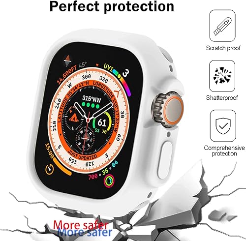 Miniatura 5 de BOTOMALL Compatible con Apple Watch Case Ultra 2  Ultra de 1.732 pulgadas (1.929 in), suave y flexible, TPU delgado y ligero, protector para iWatch