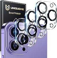 Vista 57 de UniqueMe para Paquete de 3 Protectores de Lente de Cámara para iPhone 15 Pro/iPhone 15 Pro Max, [Protección contra Caídas] [Compatible con Fundas]