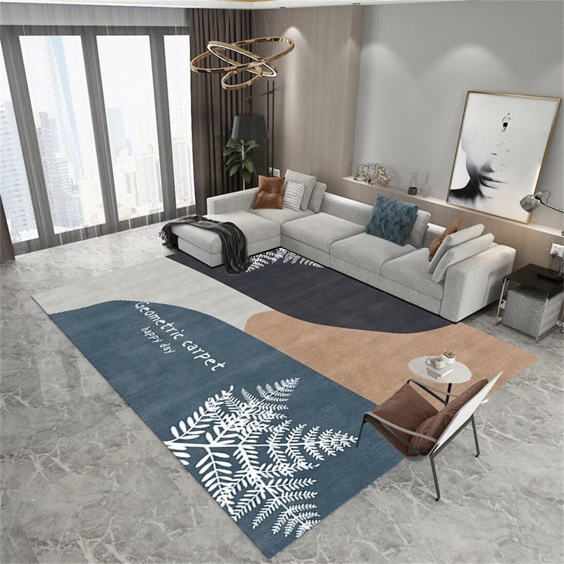 Tapis de gym lavable en machine et antidérapant pour le salon familial