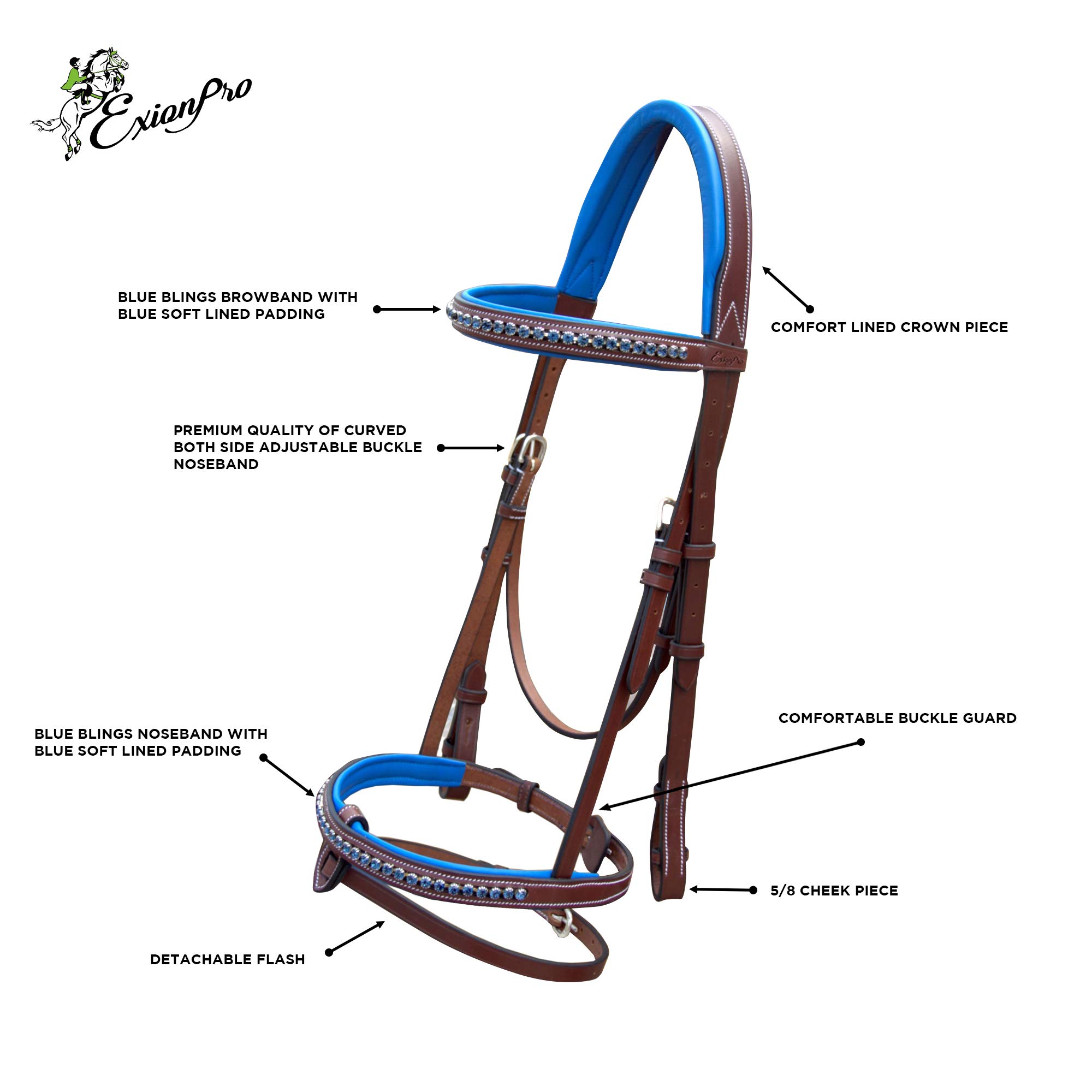 New! Ashton Bling Browband Bridle