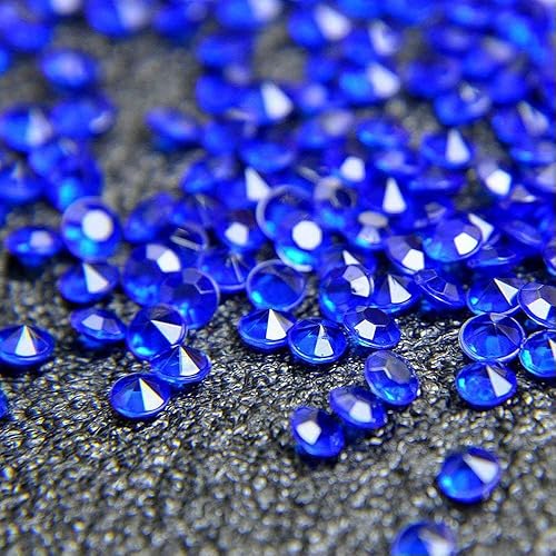 Jane Shop Diamantes acrílicos, cristales redondos de imitación de color acrílico de 0.177 in, gemas del tesoro, cristales de confeti de mesa para