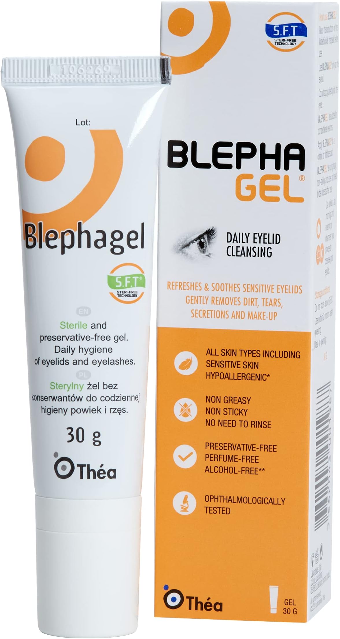 Blephagel Daily Eyelid Cleansing Gel | Gentle, Soothing Cleanser for Suitable for Sensitive Eyelids | Preservative-Free & Hypoallergenic Formula | 30g Tube