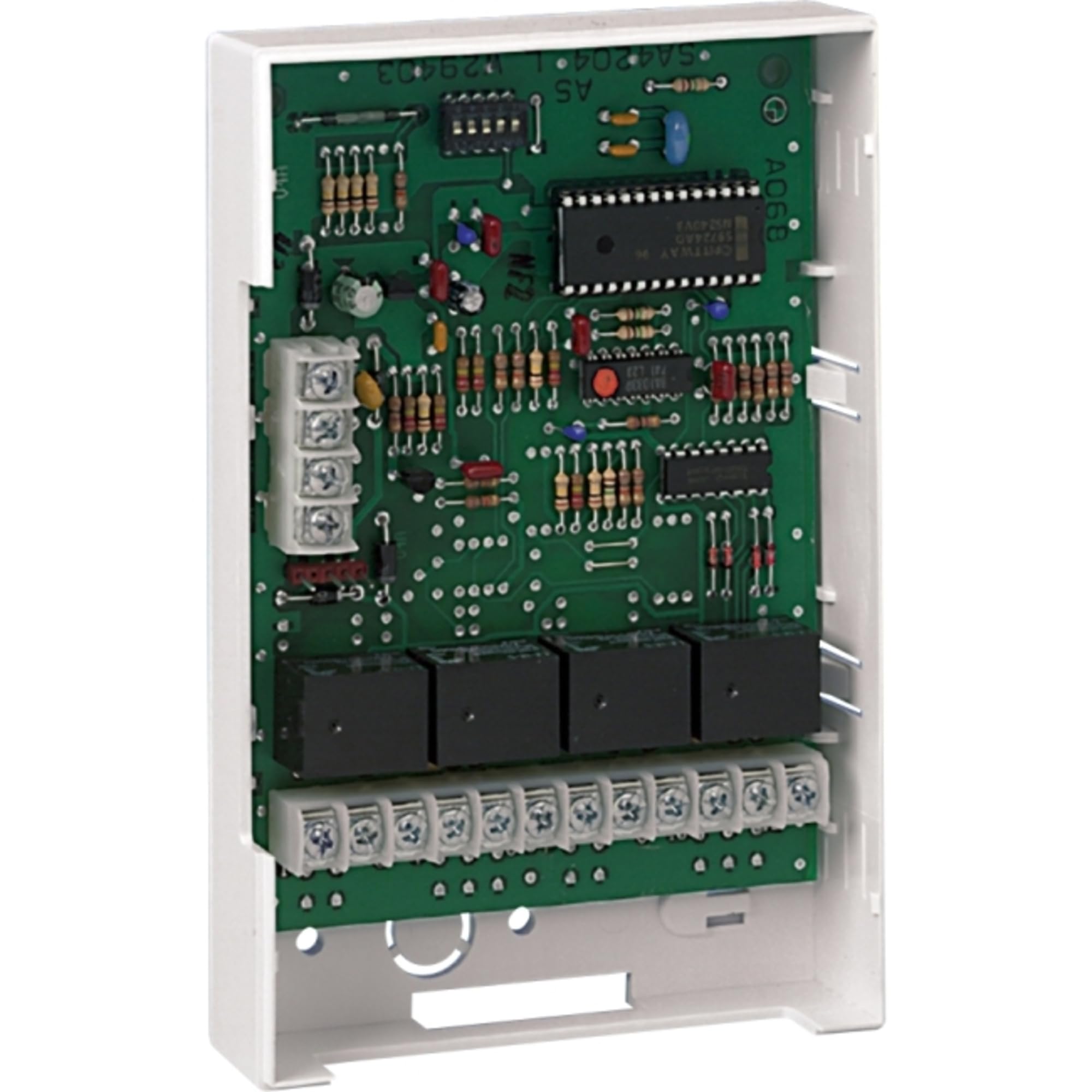 Honeywell Ademco 4204 Intelligent Relay Board, front view showing terminals and components.