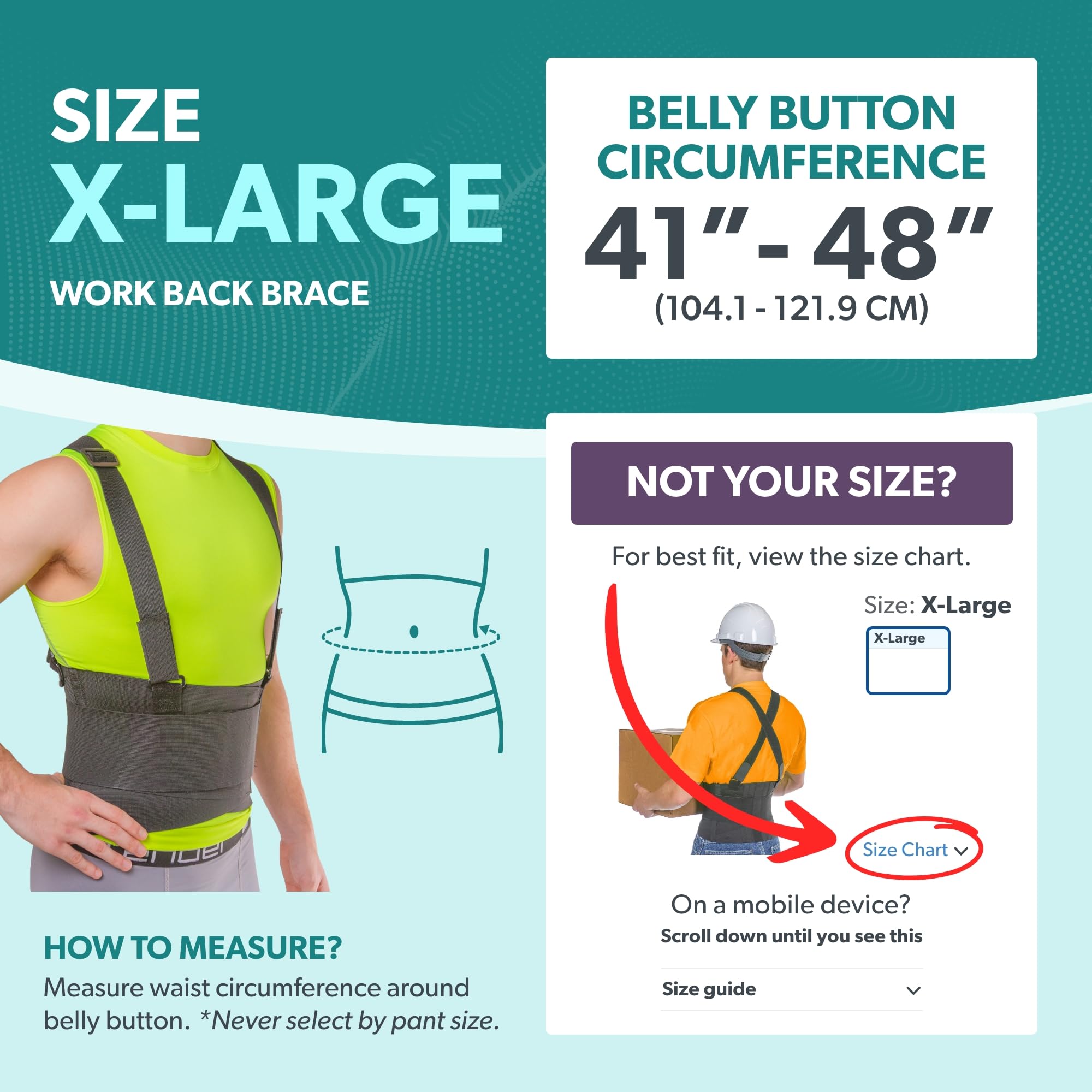Industrial Work Back Brace with Straps for Movers, Warehouse & Construction-XL by BraceAbility