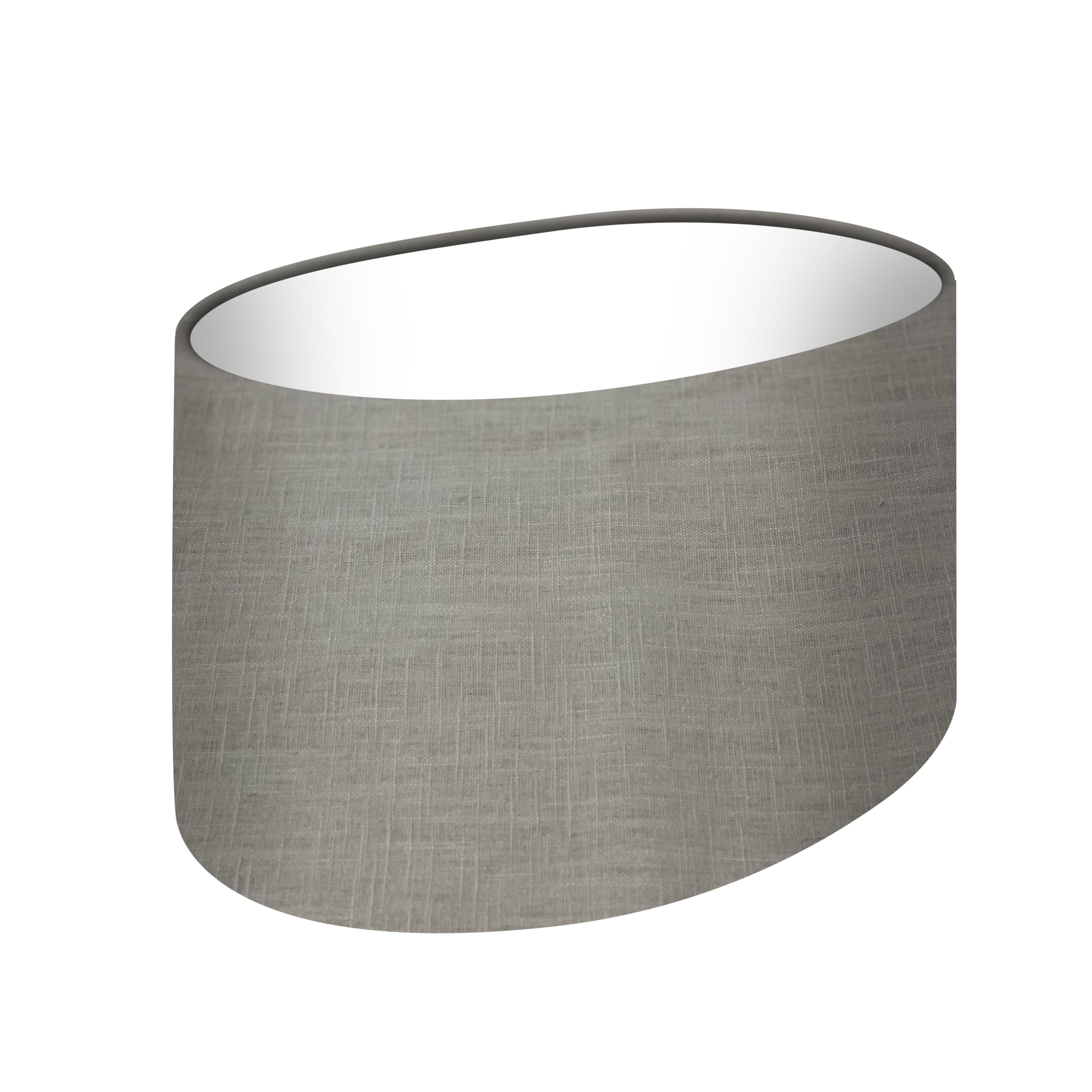 Ecru Beige Textured 100% Linen Oval Lampshade