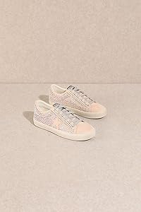 Amazon.com | Mi.iM Joann Rubber Sole Lace-up Rhinestone Suede Star