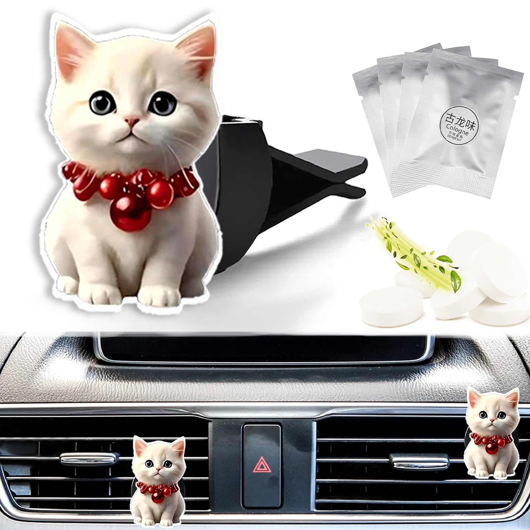 Cat Car Vent Air Freshener Clips Scented Air Conditioner Clip