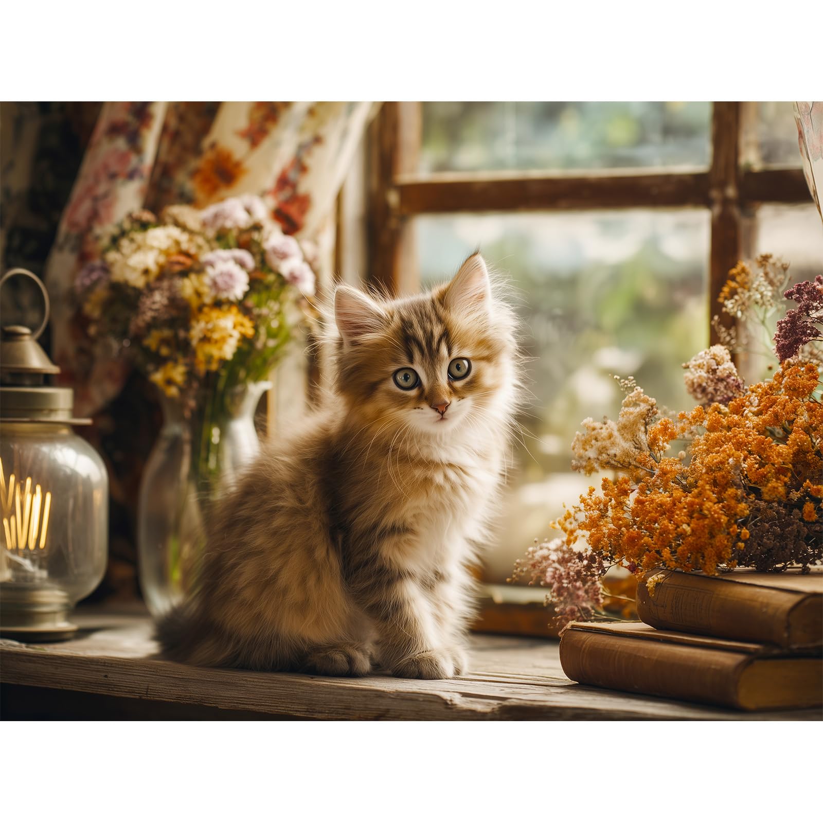 Jigsaw Puzzle 100 Piece for Adults with Extra Large Pieces Cat Jigsaw 100 Pieces for Children Age over 6 Years — image 1