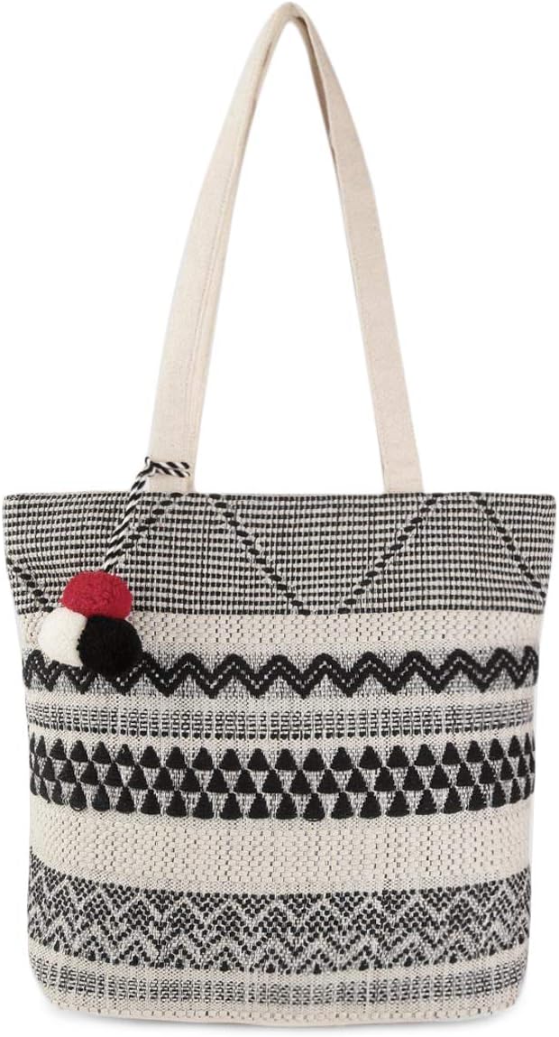 Tote Bag for Women with Zip | College Bag for Girls | Shopping & Grocery Bag |Multi-Purpose Bag