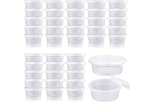 Augshy Clear Mini Slime Containers With Lids For Storage
