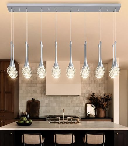 Miniatura 4 de 16 luces moderna Glam lámpara de cristal para techo alto LED regulable luz colgante para escalera, vestíbulo, entrada, sala de estar, lámpara de