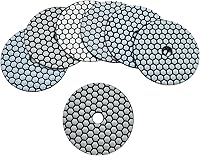 Vista 7 de Almohadillas de pulido de diamante seco de piedra de mármol de granito ComeFloor de 4 pulgadas, 7 almohadillas de molienda más un juego