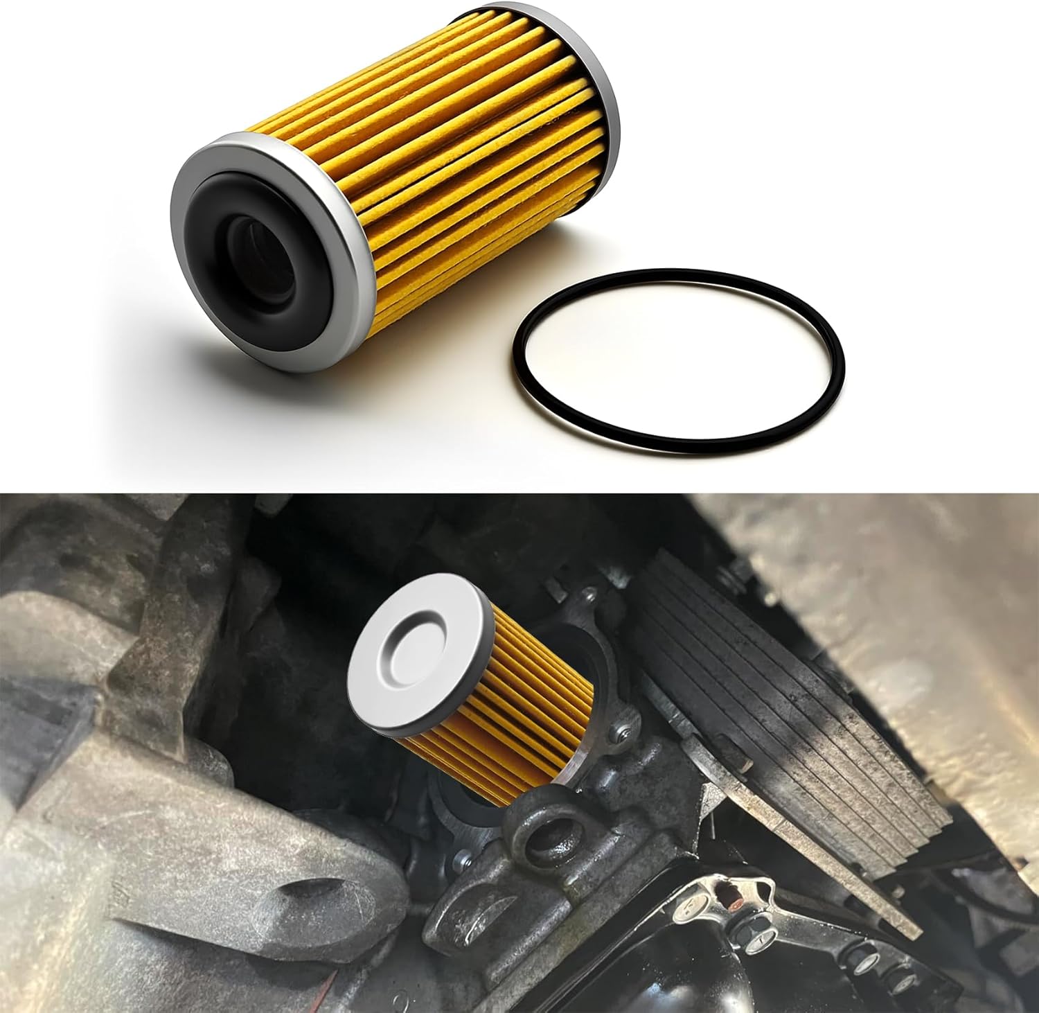 Automatic Transmission Filter Kit, Transmission Oil Filter, Car Gearbox Oil Filtrator, Automotive Gearbox Gasoline Filtering Device Compatible with Nissan Sentra, Infinite, Replac OEM #0440455