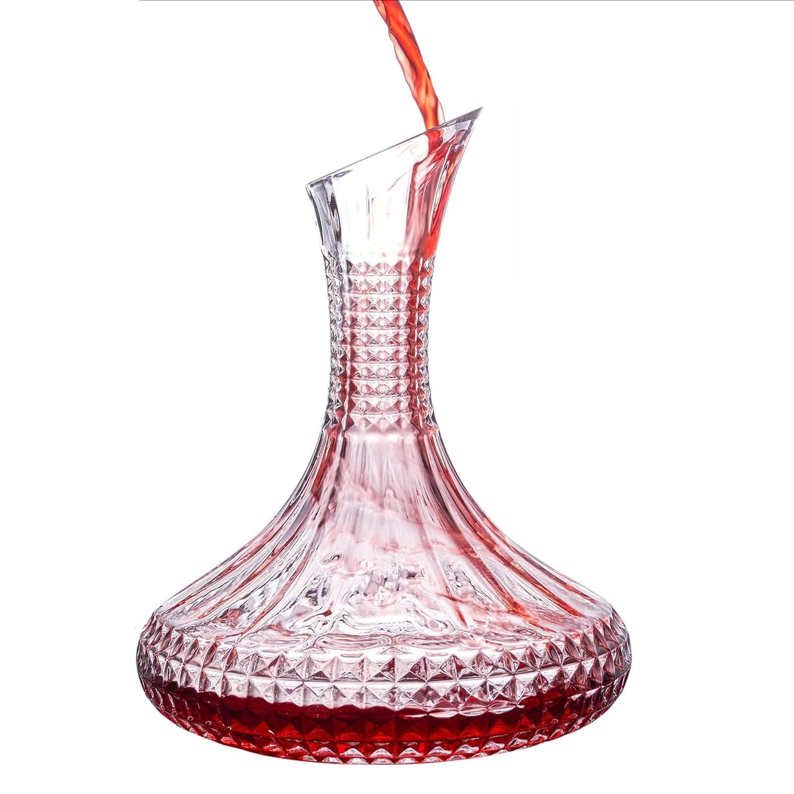 Jarra decantadora de Vino de 1500ml,Decantador de Vino de Cristal para el hogar,Decantador de Vino de Cristal sin Plomo, Regalo para Amantes del Vino Decantadores