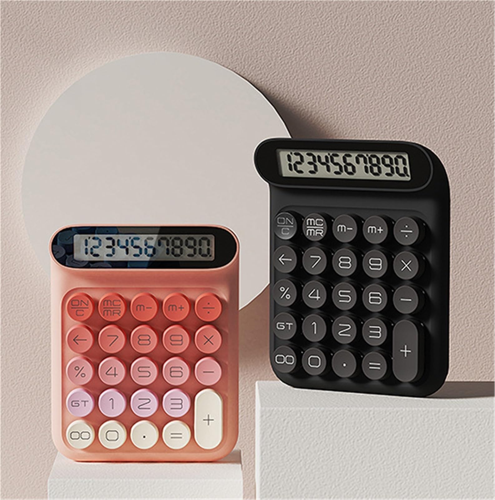 Calcolatrice per Ufficio Calcolatrice da Tavolo con Display A 10 Cifre Adatta for Studenti di Finanza E Ufficio Scuola(Pink)