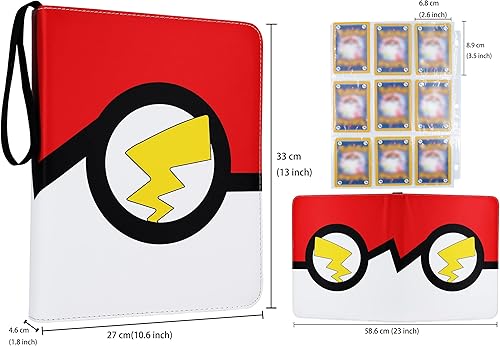 Miniatura 2 de Carpeta de 9 bolsillos para tarjetas con 50 hojas extraíbles de doble cara, carpeta de tarjetas intercambiables con capacidad para hasta 900