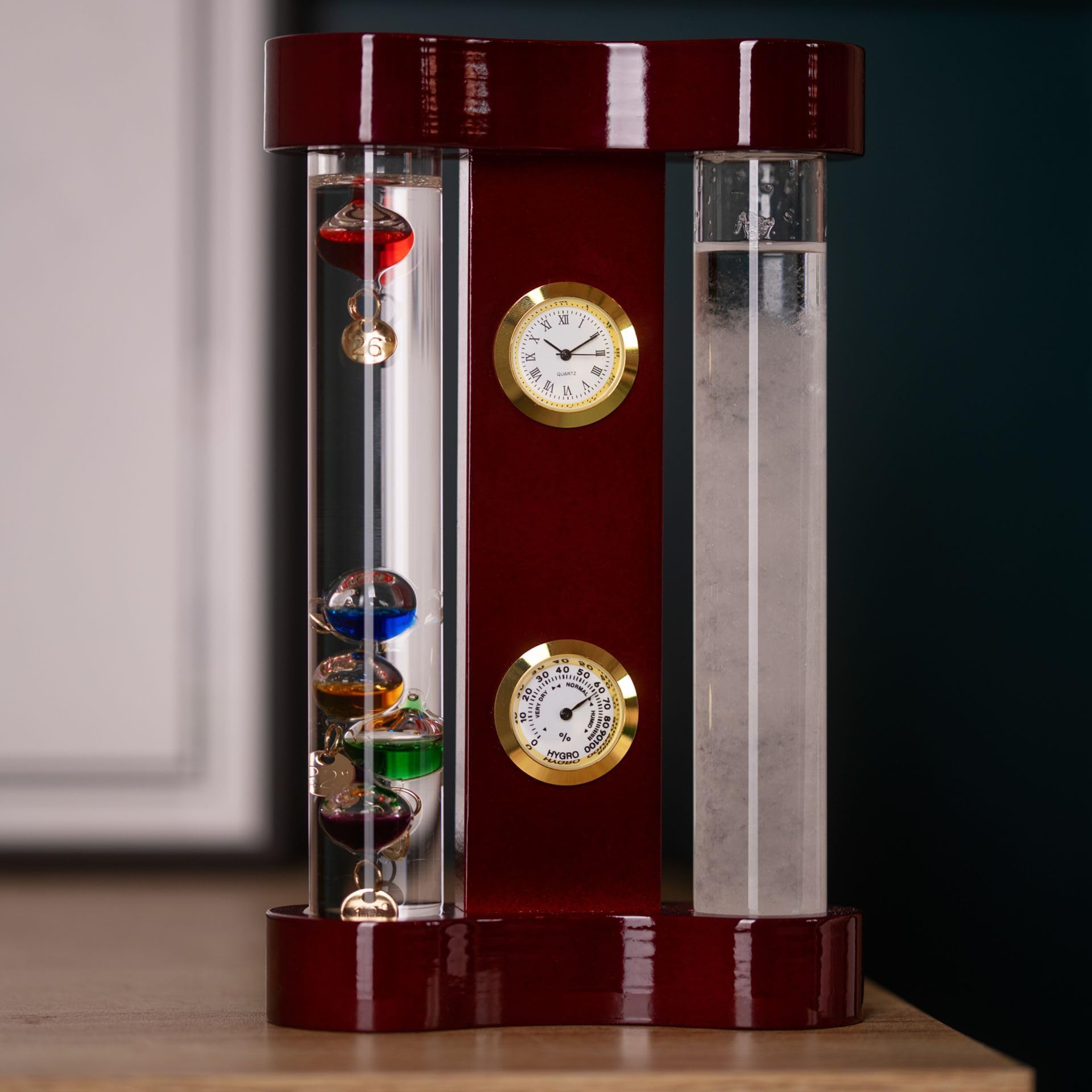 Galileo Thermomètre et Storm écran en verre 18 cm