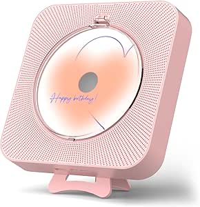 Portable Bluetooth CD Player With Speaker – Rechargeable, Remote, Supports CD/FM/USB/AUX, Great For Home & Gifts