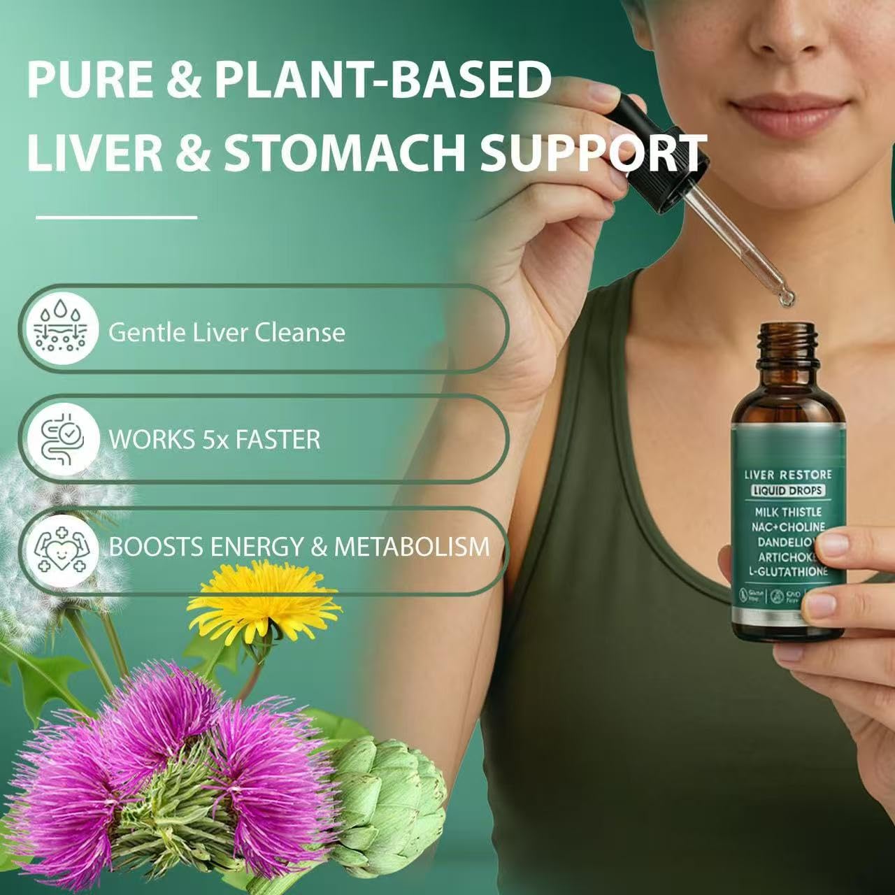 Liver Restore – Komplette Leber-Entgiftungsflüssigkeit Zur Leberreinigung Und Verdauungsgesundheit