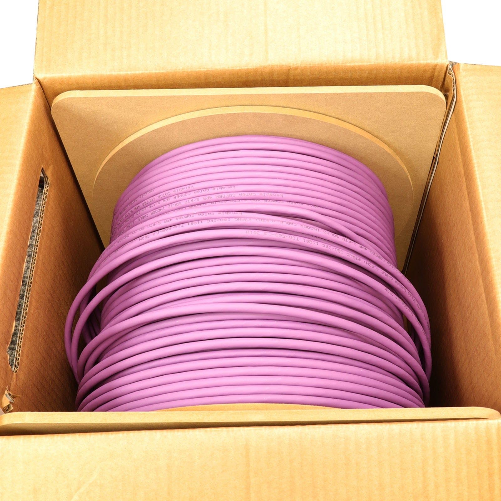 kenable CAT6A S/FTP Kupfer Verluste Rauch Lszh 10 Gigabit Netzwerk Kabel Kabelrolle 305 m [305 Meter/305m]