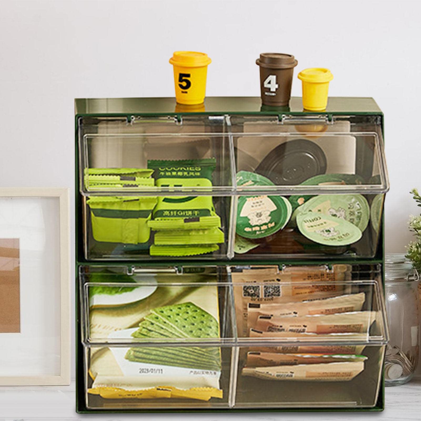 Amazon｜ティーバッグオーガナイザー - 積み重ね可能な2段ティーバッグ