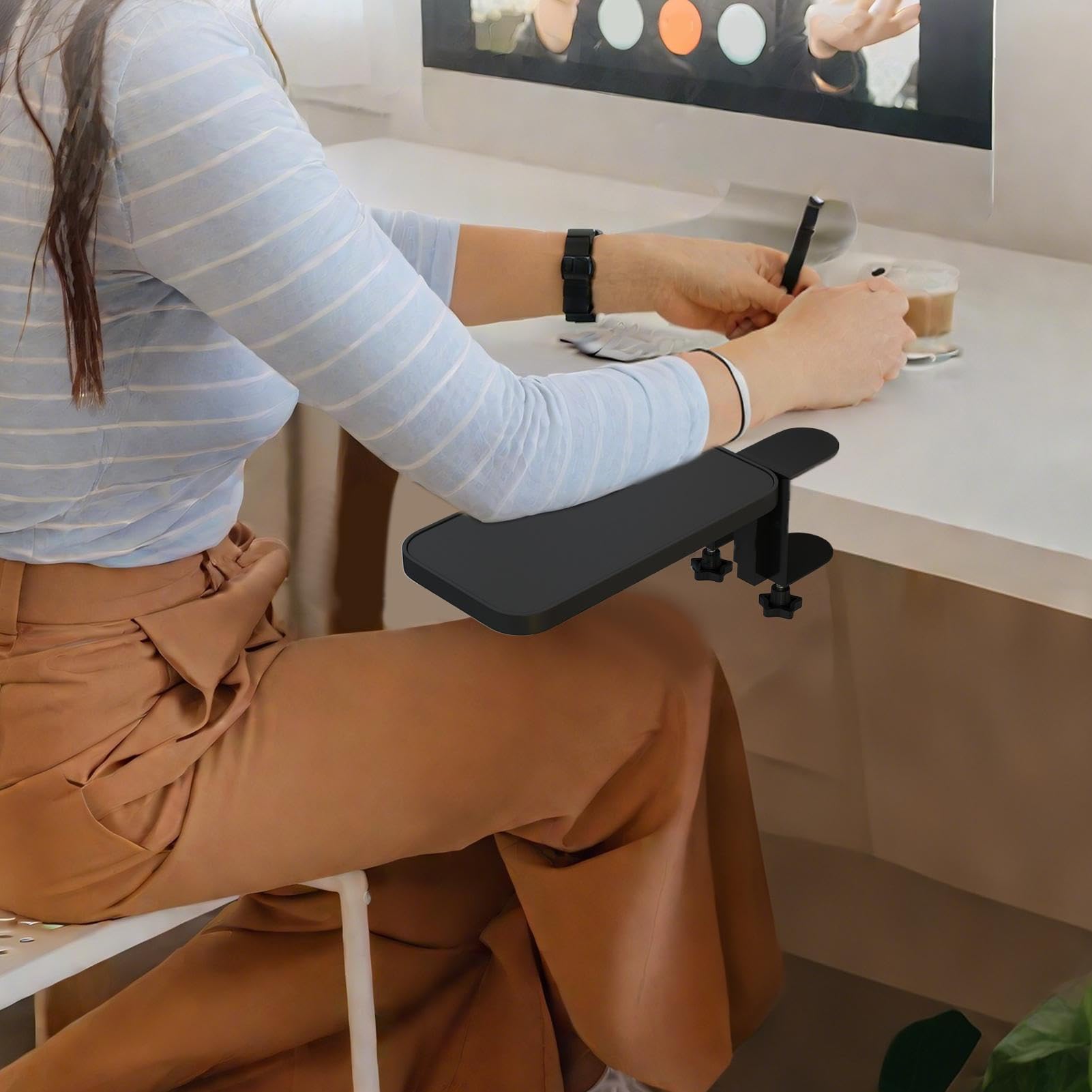 Bracciolo Regolabile Per Scrivania - Supporto Ergonomico Per Ufficio E Casa