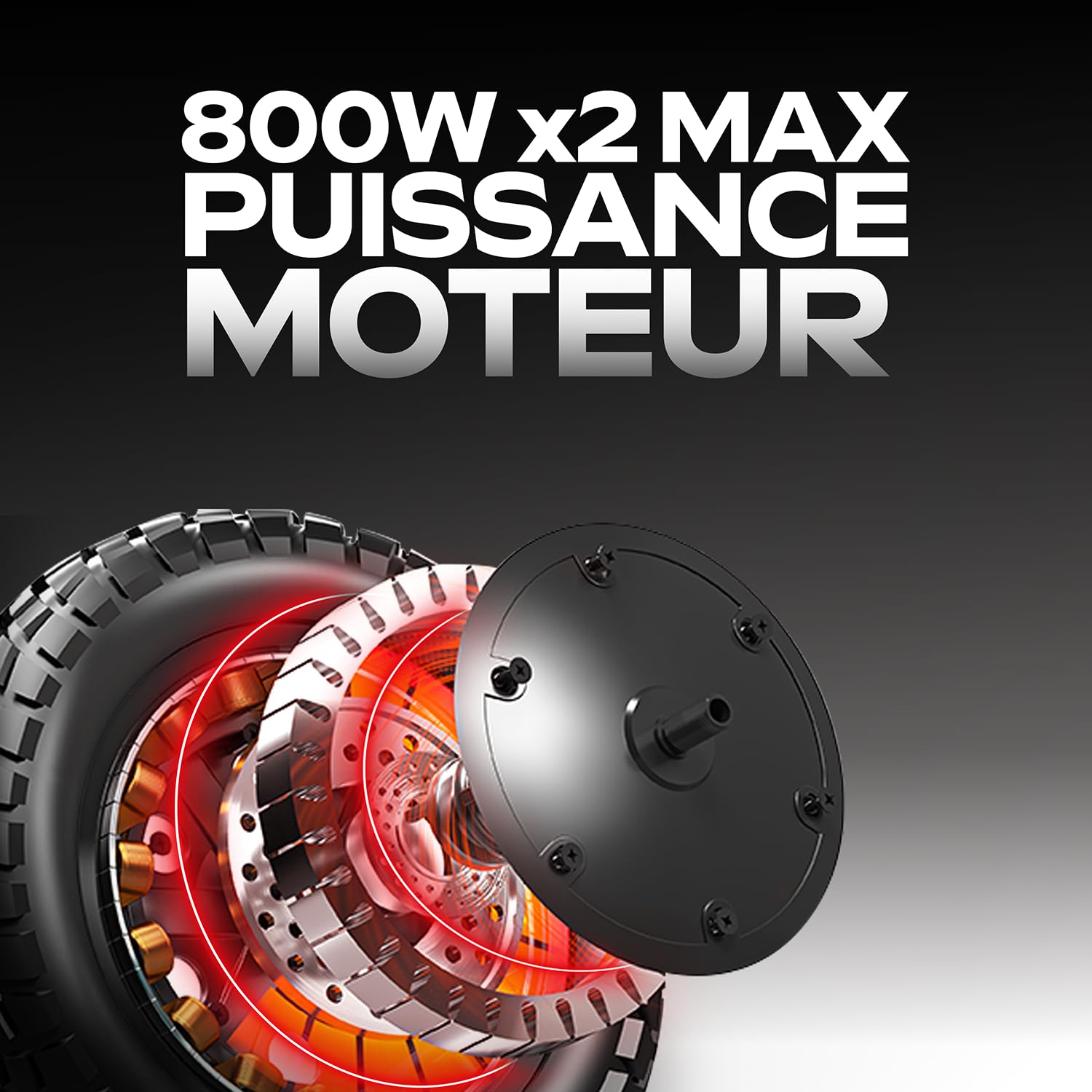 Trottinette Électrique Adulte UrbanGlide All Road 6 2X2 Autonomie Jusqu'a 80 km - Pneu Cross 10" Tubeless - Batterie 54V - Poids 30Kg