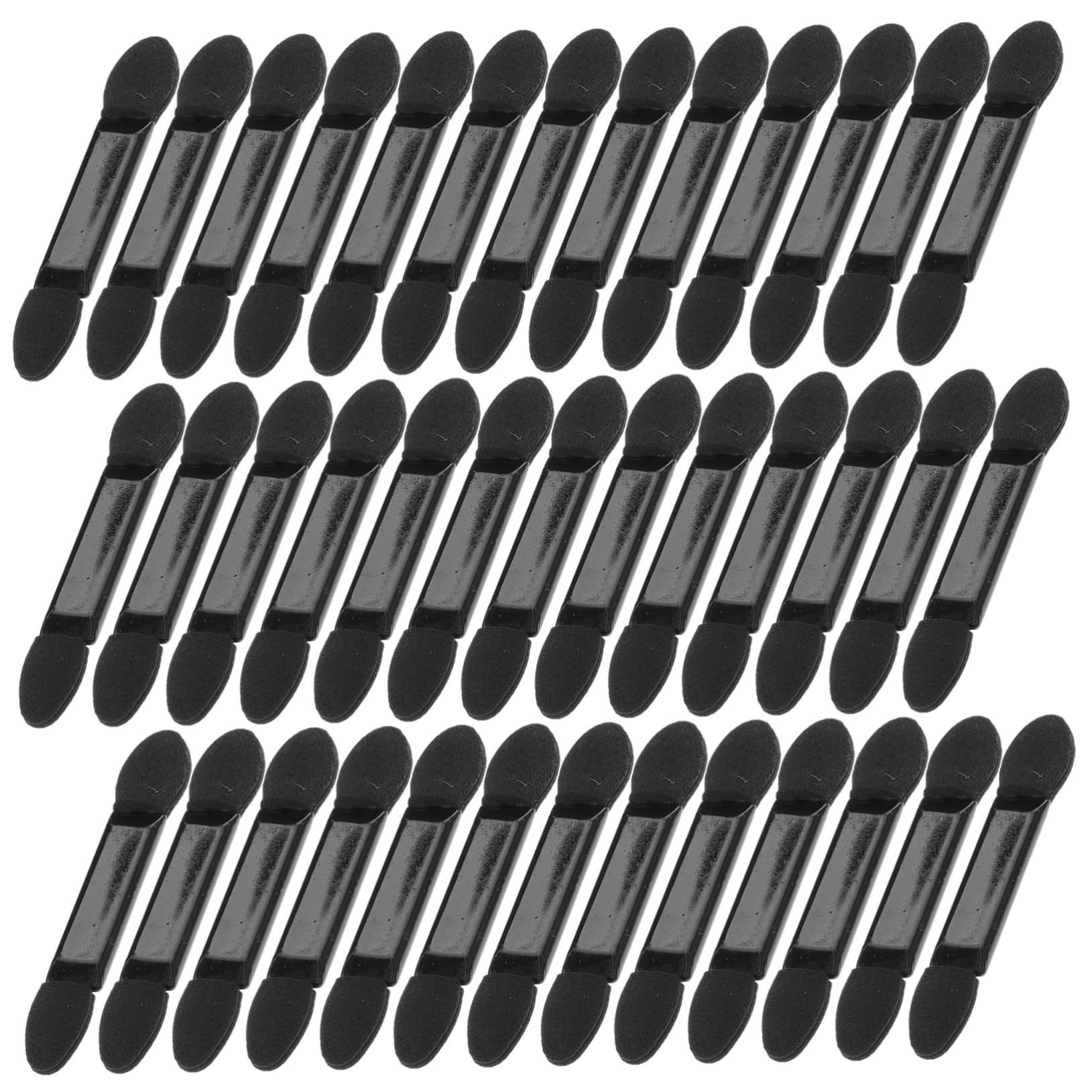 FOMIYES Makeup Eyeshadow Brush Kit 100pcs Double-headed Brush Sponge Set Travel-size for Women